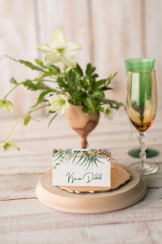 Winietki botaniczne podróżnicze  ręcznie robione winietki ślubne wizytówki dla gości weselnych, rustykalne 08/VbotF/w