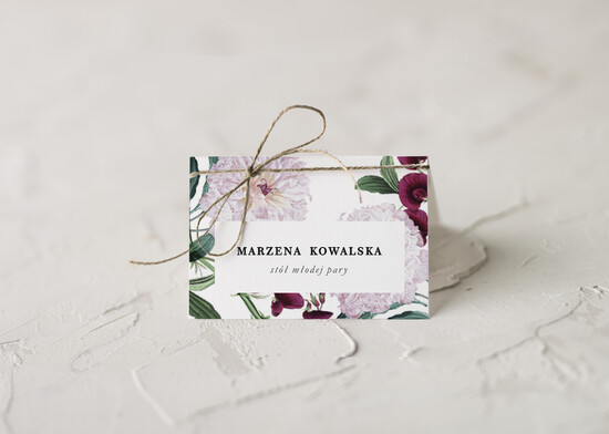 Winietki botaniczne podróżnicze  ślubne winietki na stół weselny, rustykalne 10/Vbot/w