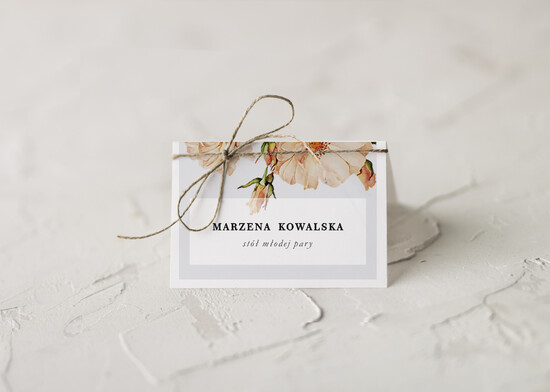 Winietki botaniczne podróżnicze  winietki ślubne wizytówki dla gości weselnych, rustykalne 11/Vbot/w