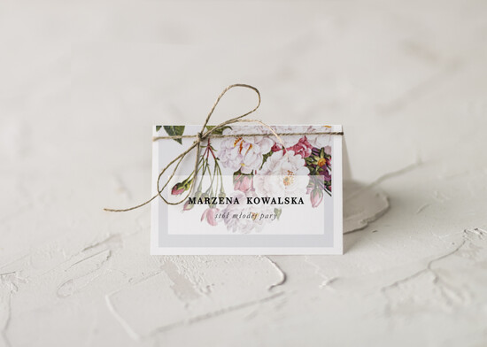 Winietki botaniczne podróżnicze  winietki ślubne wizytówki dla gości weselnych, botaniczne vintage 12/Vbot/w