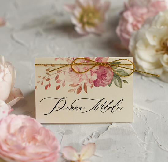 Winietki botaniczne podróżnicze  ślubne winietki na stół weselny, botaniczne vintage, eleganckie winietki na stół weselny 24/Fbot/w