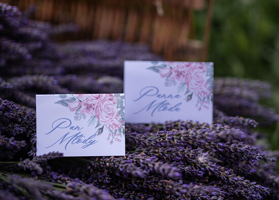 Winietki botaniczne podróżnicze  ozdobne winietki na ślub wizytówki dla gości weselnych, kwiatowe wzory  08/owb/w