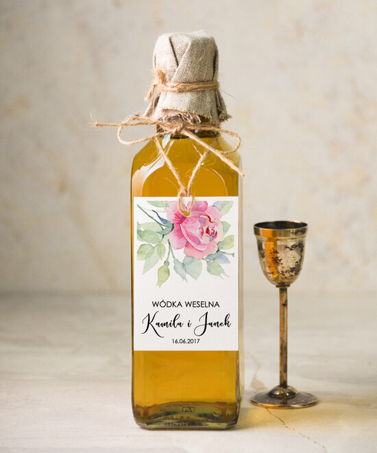 Zawieszki na butelki botaniczne podróżnicze  etykiety na butelki weselne, botaniczne dowolne teksty 10/bot/zw