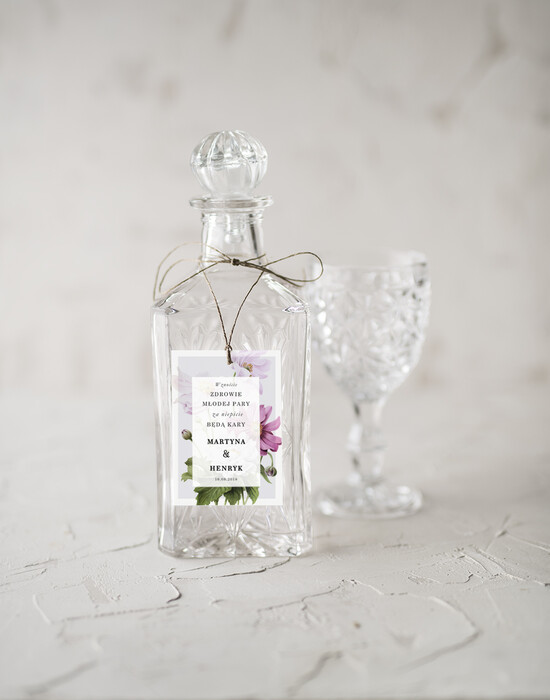 Zawieszki na butelki botaniczne podróżnicze  zawieszki ślubne na butelki, botaniczne dowolne teksty 17/Vbot/zw