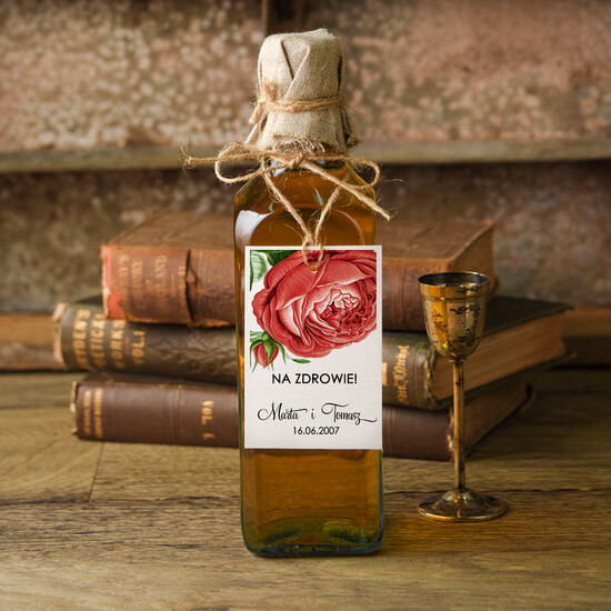 Zawieszki na butelki botaniczne podróżnicze  etykiety na butelki weselne, botaniczne tekst dowolny 25/bot/zw