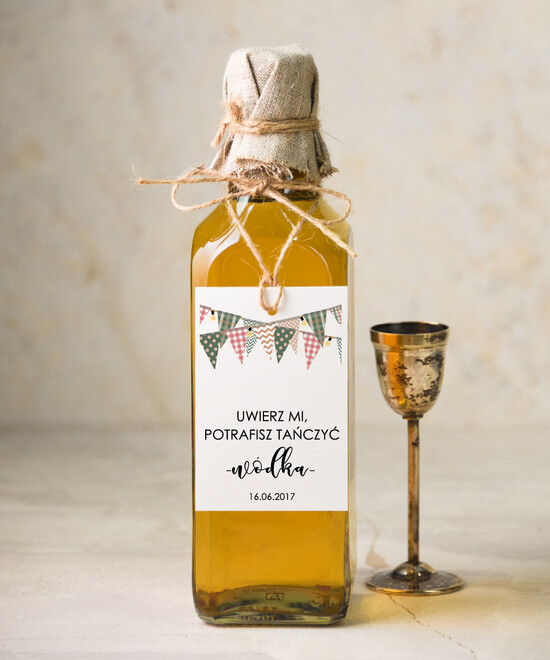 Zawieszki na butelki botaniczne podróżnicze  ślubne zawieszki na alkohole, botaniczne z waszą treścią 43/bot/zw