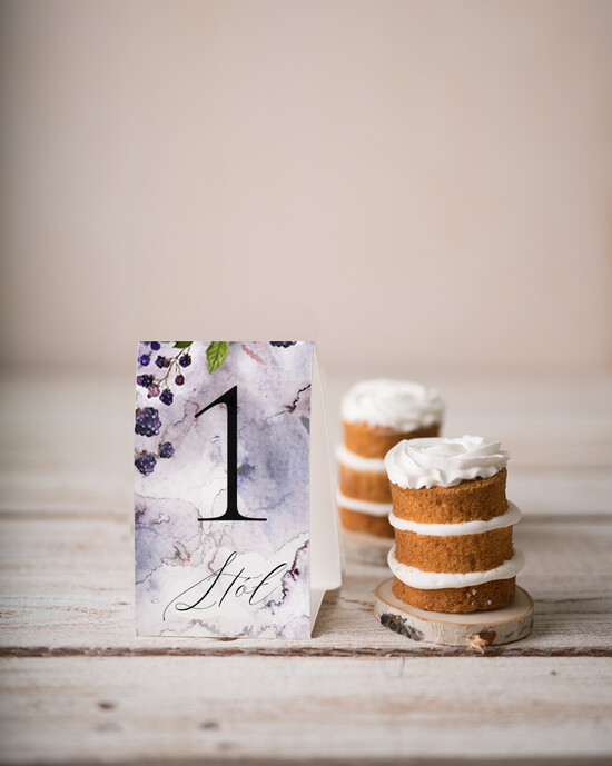 Numery na stół botaniczne podróżnicze  numerek na stół weselny, kwiatowe romantyczne boho 02/Abot/nrS