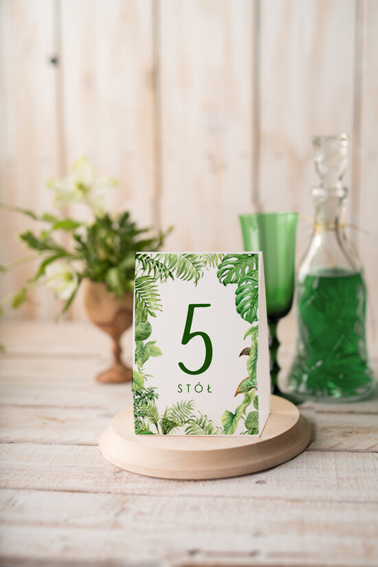 Numery na stół botaniczne podróżnicze  usadzenie gości numery na stół weselny, rustykalne inspiracje boho kwiaty 02/VbotF/nrS