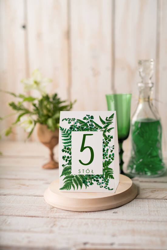 Numery na stół botaniczne podróżnicze  numerki na stół stoły weselne, rusykalne kwiatowe wozry 03/VbotF/nrS