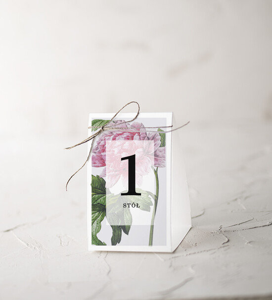Numery na stół botaniczne podróżnicze  numerek na stół weselny, przepiekne ilustracje w stylu boho 06/Vbot/nrS