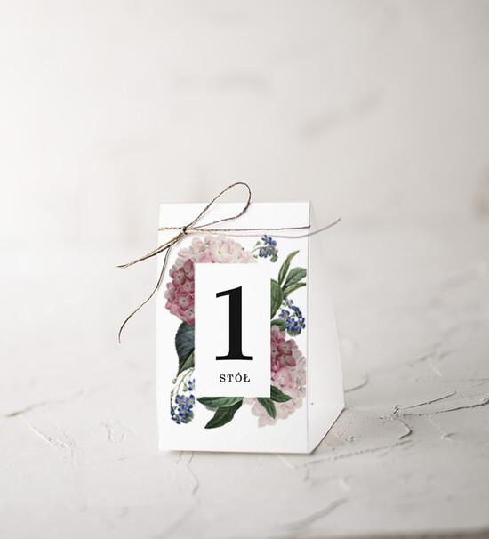 Numery na stół botaniczne podróżnicze  numery na stół gości weselnych, rustykalne inspiracje boho kwiaty 07/Vbot/nrS