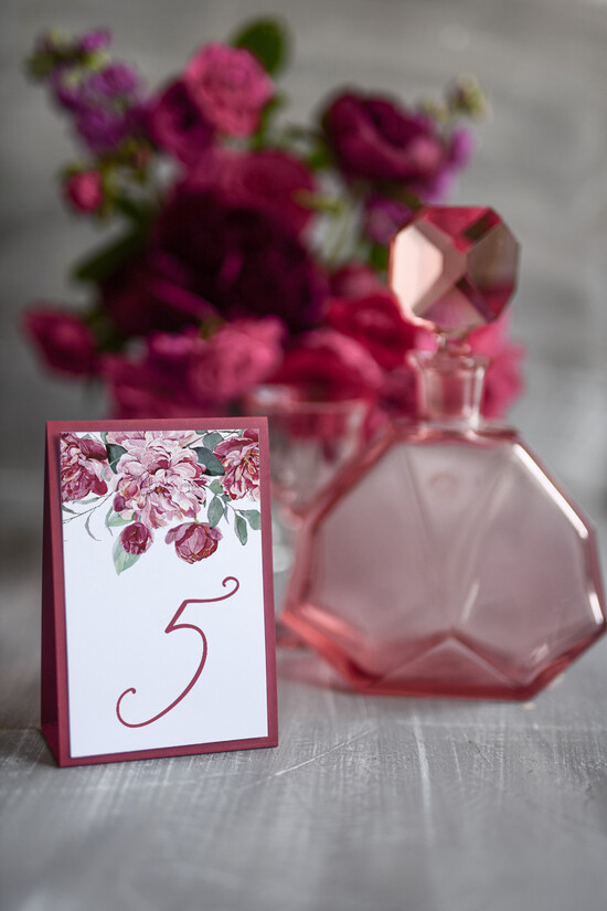 Numery na stół botaniczne podróżnicze  numerek na stół weselny, przepiekne ilustracje w stylu boho 5/owb/nrS