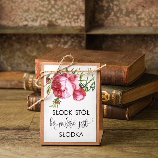 Numery na stół botaniczne podróżnicze  numerki na stół stoły weselne, kwiaty boho piekne kolory 22/bot/nrS