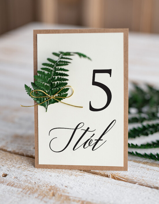 Numery na stół botaniczne podróżnicze  numery na stół gości weselnych, rustykalne inspiracje boho kwiaty 01/foldrus/nrS