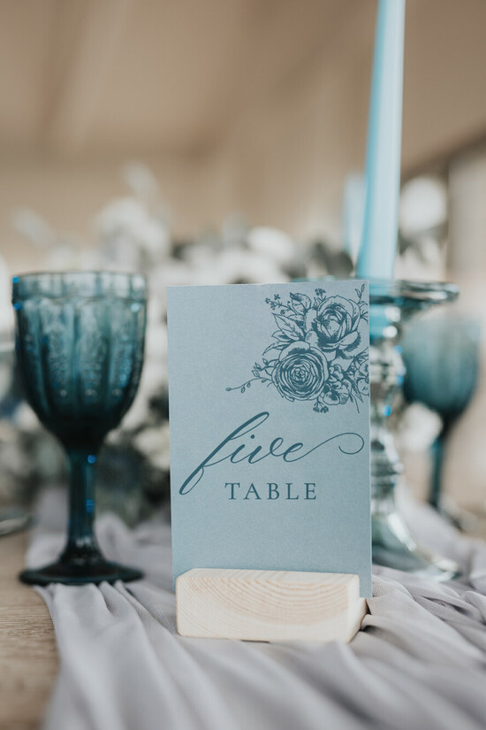 Numery na stół botaniczne podróżnicze  numerek na stół weselny, kwiatowe romantyczne boho 01/turkus/nrs