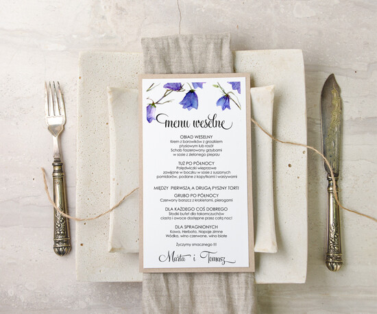 Menu akwarele menu weselne na stół karta dań weselnych, akwarelki dowolna tresc 30/akwECO/m