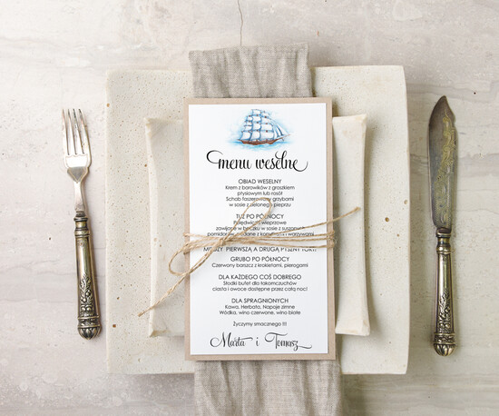 Menu akwarele ślubne menu z planem podawania dań wesenych, z dowolną treścia inspirowane malarstwem 55/akwECO/m