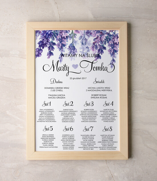 Plany stołów Plakaty botaniczne podróżnicze plansza powitanie gości i plan stołów w jednym, wybierz swoj wymiar w stylu rustykalnym 29/kolb/PL