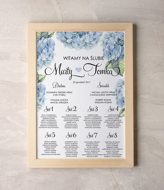 Plany stołów Plakaty botaniczne podróżnicze plansza ślubna plan stołów weselnych, w stylu rustykalnym 31/kolb/PL