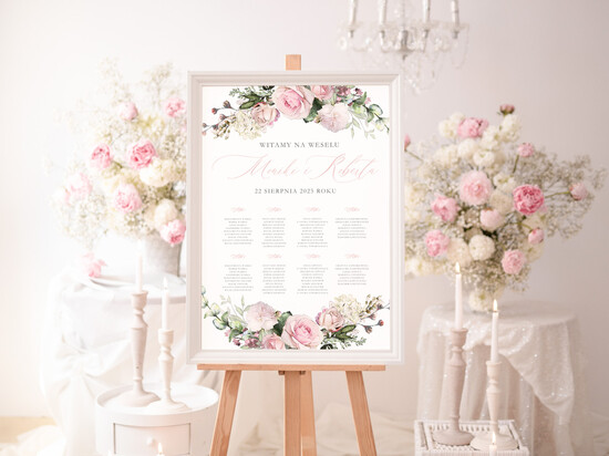 Plany stołów Plakaty botaniczne podróżnicze plan stołów na wesele tablica z rozmieszczeniem gości, w stylu rustykalnym, plan usadzenia gości na  04/CB/pl