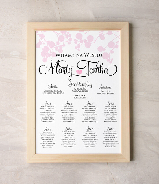 Plany stołów Plakaty botaniczne podróżnicze plansza powitanie gości i plan stołów w jednym, rustykalne w ekologicznym stylu 04/kolb/PL