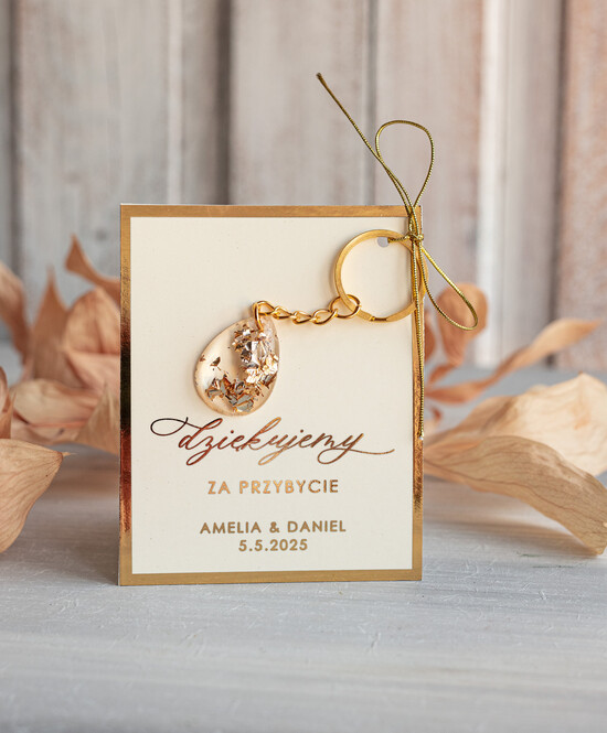 Podziękowania dla Gości Weselnych Magnesy breloki Zdrapki prezenciki dla Gości weselnych breloczek do kluczy z zawieszką z żywicy, ręcznie robiony brelok do k 08/Blam/Brelok