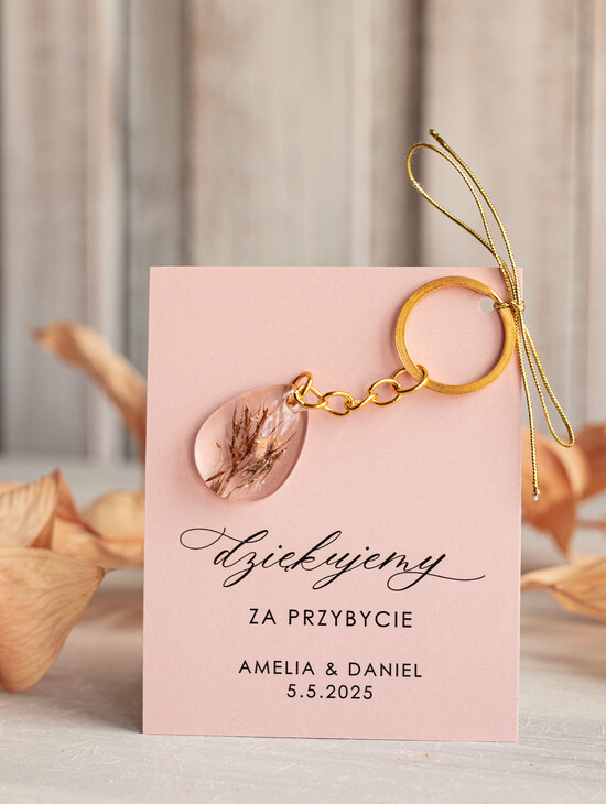 Podziękowania dla Gości Weselnych Magnesy breloki Zdrapki prezent dla gosci na weselu brelok do kluczy z zawieszką z żywicy, ręcznie robiony brelok do kluczy  03/B/Brelok