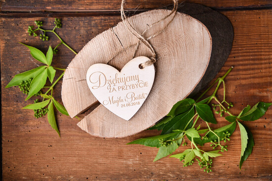 Podziękowania dla Gości Weselnych Zawieszki bileciki do prezentów ślubne upominki dla gości weselnych, zawieszki do prezentów waszego pomysłu 11/rstKOR/pg