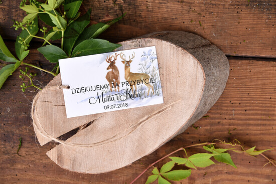 Podziękowania dla Gości Weselnych Zawieszki bileciki do prezentów podziękowanie dla gości weselnych, zawieszki dla gości 61/ccP/tagp