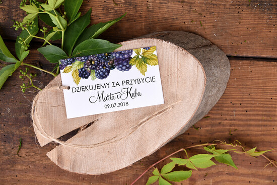 Podziękowania dla Gości Weselnych Zawieszki bileciki do prezentów podziękowania gościom weselnym, bileciki do podziękowań dla gości 06/rstKSZ/tagp