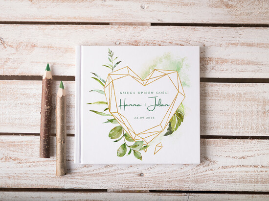 Księgi wpisów gości botaniczne księga do wpisywania życzeń przez gości weselnych, wybierz swoja tresc rustykalny 14/Vbot/KWG