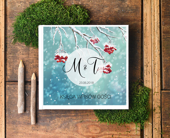 Księgi wpisów gości botaniczne ksiega gosci weselnych z ankietami wybierz swoje kartki, rustykalna z waszymi imionami 14/kolb/kwg