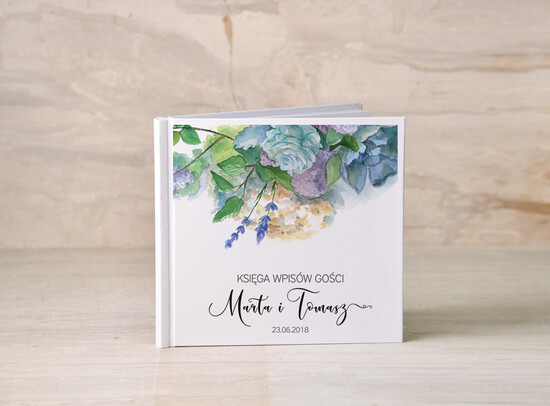 Księgi wpisów gości botaniczne ksiega zyczen na wesele, elegancka i klasyczna wasze imiona 17/kolbsz/kwg