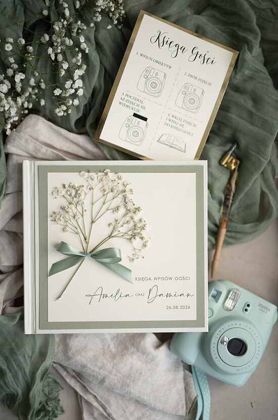 Księgi wpisów gości botaniczne księga wpisów gości, pamiątkowa księga z życzeniami od gości na weselu, księga wpisów gości z suszon 01/gipsLakG/kwg