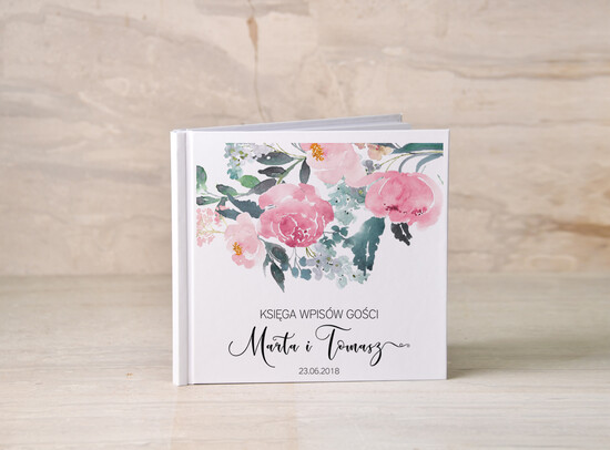 Księgi wpisów gości botaniczne książka na ślub na wpisy gości weselnych, rustykalna ty decydujesz o kazdym szczegole 27/kolb/kwg