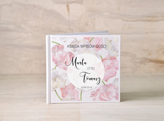Księgi wpisów gości botaniczne album na zdjęcia ślubne i wpisy gości weselnych, w stylu boho wasze imiona i data 30/kolb/kwg