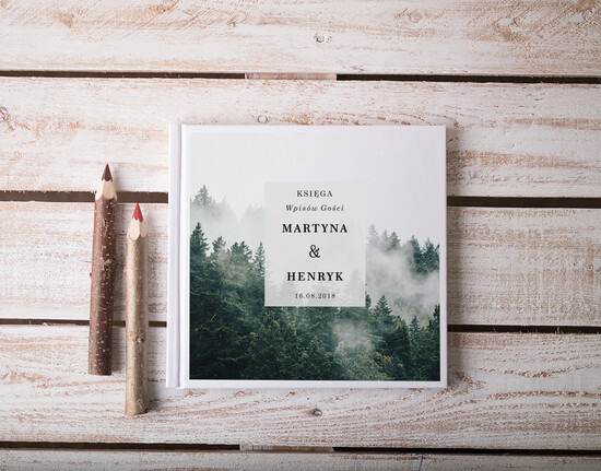 Księgi wpisów gości botaniczne album na zdjęcia i księga gości, elegancka i klasyczna wasze imiona 09/Abot/kwg