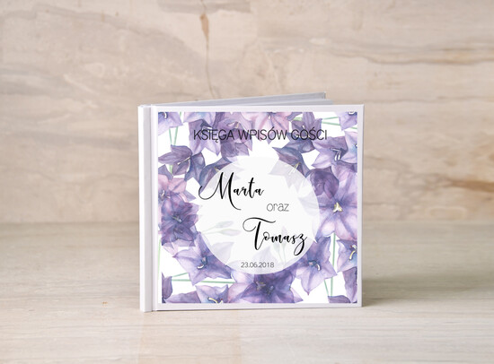 Księgi wpisów gości botaniczne księga gości weselnych personalizowna, rustykalna z waszymi imionami 15/kolb/kwg