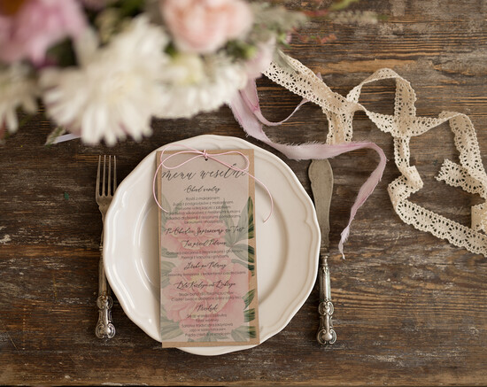 Menu rustykalne weselne menu karta dań weselnych, rustykalne ekologiczne wasza tresc 07/ecokalka/m