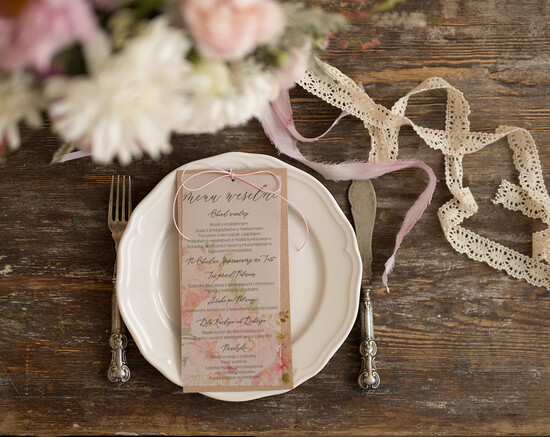 Menu rustykalne ślubne menu karta potraw weselnych, rustykalne ekologiczne wasza tresc 09/ecokalka/m