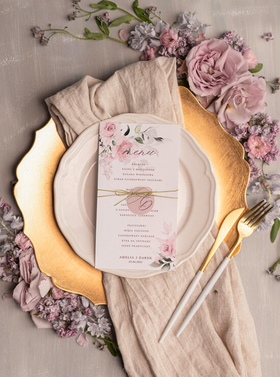 Menu rustykalne karta dań weselnych menu weselne plan podawania posiłków, rustykalne wasza treść 03/owb/m