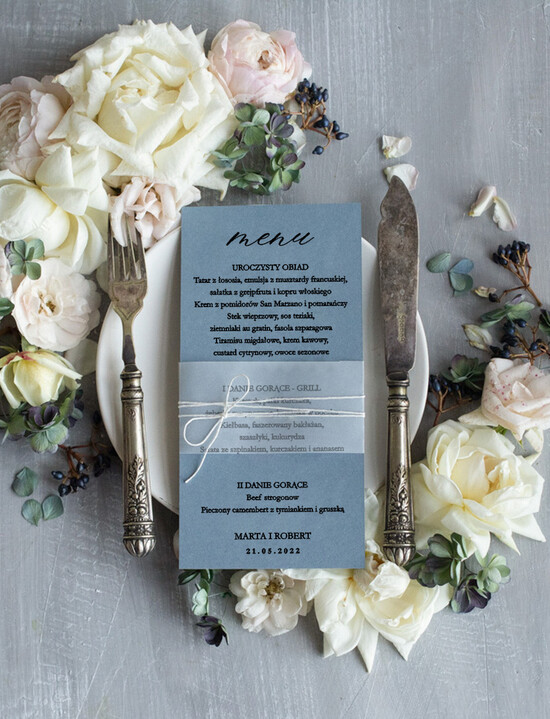 Menu rustykalne weselne menu karta potraw weselnych, rustykalne wasza treść 12/owb/m