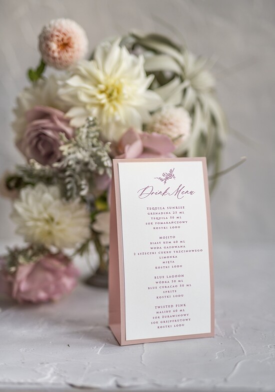 Menu rustykalne menu weselne na stoły karta dań weselnych, rustykalne eko dowolona tresc 02/min/m