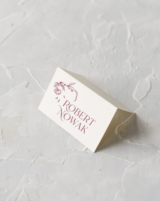 Winietki Eleganckie ślubne winietki na stół weselny,minimalistyczne winietki slubne, proste wizytówki dla gości weselnyc 01/min/w
