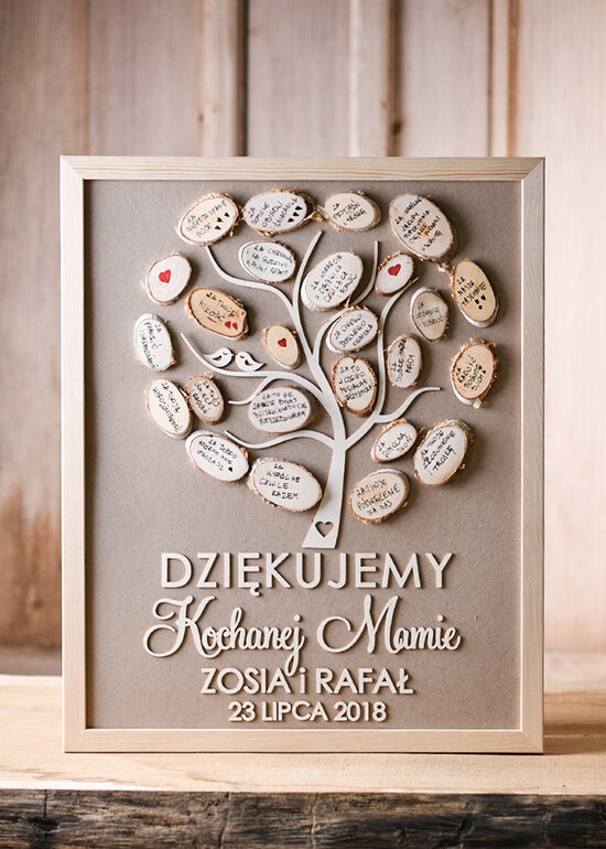 Prezenty, Podziękowania dla Rodziców Podziękowania dla rodziców w ramie pamiątki ślubne dla rodziców, na rustykalne wesele rama drzewko 05/RODZz/rama