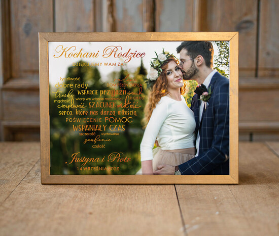 Prezenty, Podziękowania dla Rodziców Podziękowania dla rodziców w ramie prezenty dla rodziców na podziekowanie, na rustykalne wesele rama drzewko 2/ramadrukL/rama