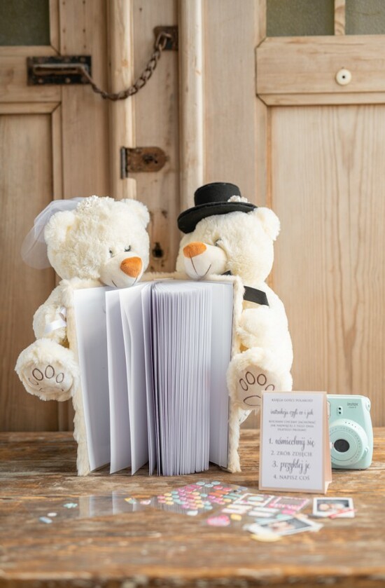 Albumy ślubne Pudełka na zdjęcia  album na zdjęcia  FotoAlbum Ślubny na zdjęcia - Księga wpisów gości 1/Misie/alb