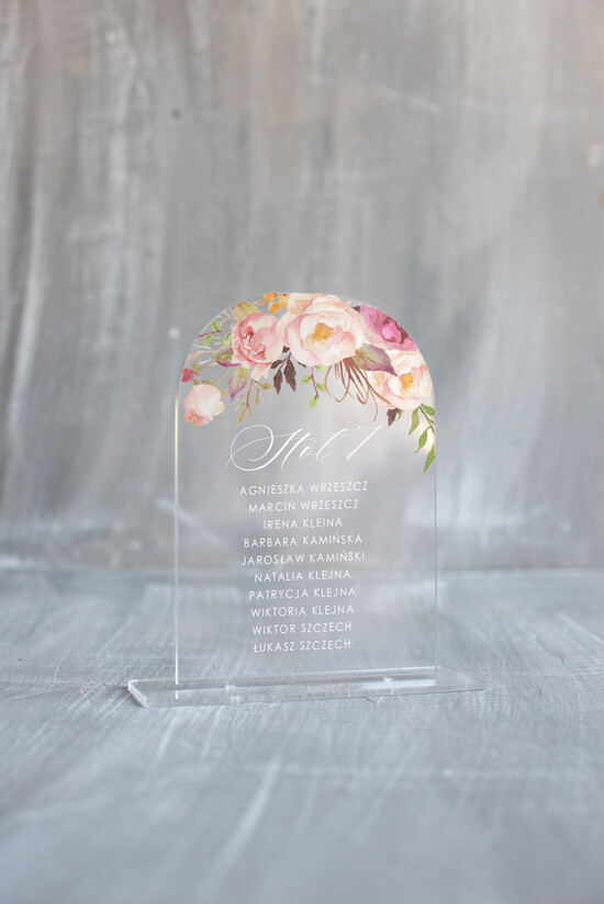 Numery na stół Akryl usadzenie gości numery na stół weselny, nowoczesny pomysł 100/akrylUV/nrS