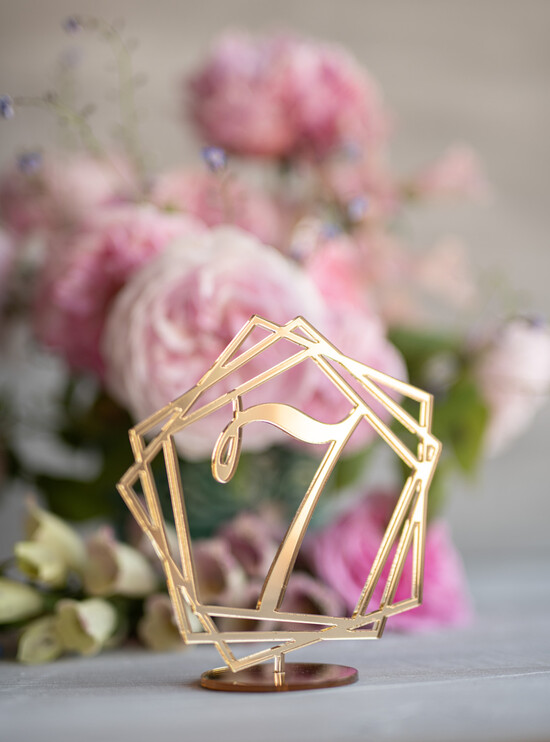 Numery na stół Akryl numery na stół gości weselnych, eleganckie przezroczyste najpiekniejsze 22/akryl/nrS