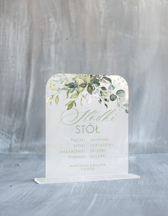 Numery na stół Akryl numerek stojak na stół weselny, akryl 105/akrylUVd/nrS